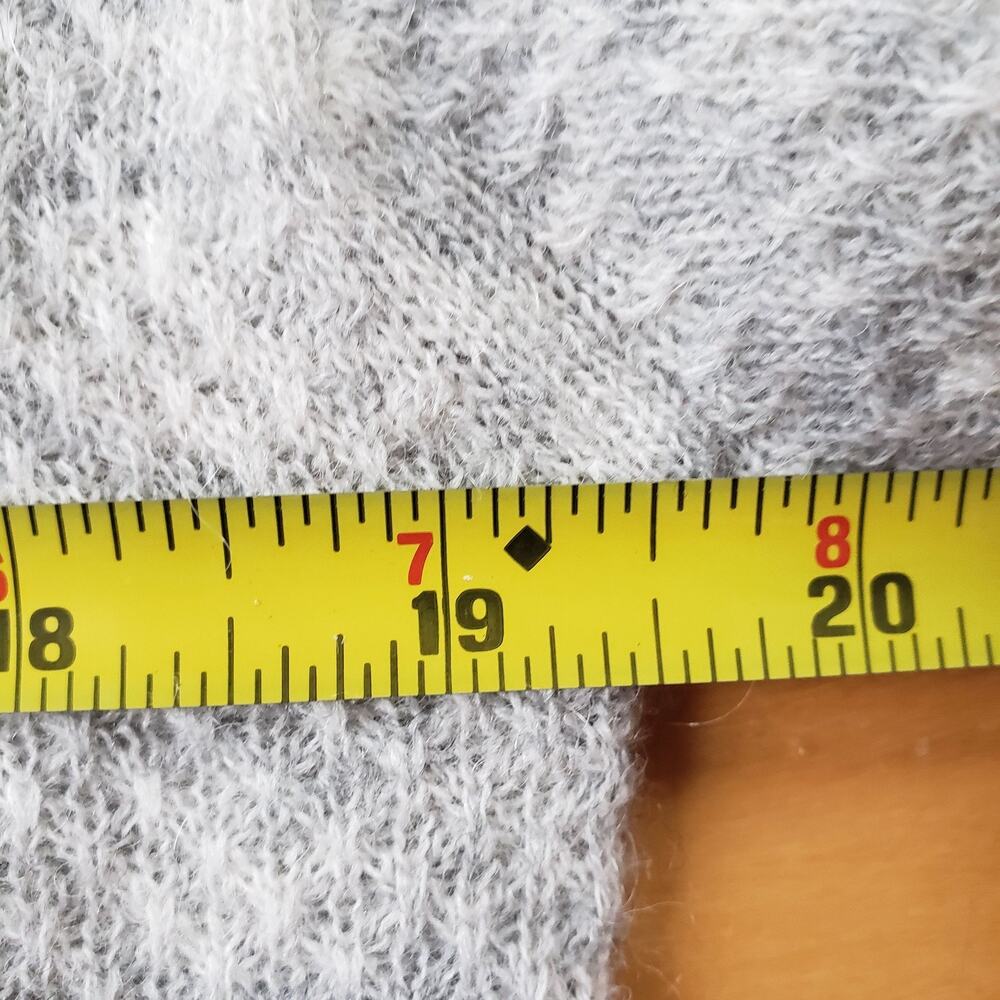 Quince Baby Alpaca Wool Diamond Stitch Crew Light Gray Sweater Medium NWT - Picture 6 of 12